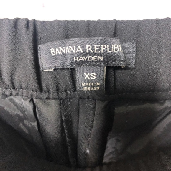 Banana Republic Hayden Pull On Tapered Fit Pants Black White Size XS 470330 - Picture 8 of 10